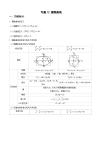 专题12 圆锥曲线（111题）（解析版+原卷版）-2025年高考数学二轮复习核心考点聚焦与强化（新高考全国卷)