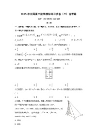 2025年全国高三数学模拟练习试卷（三）含答案