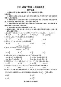 山东省衡水金卷2025届高三高考模拟考-数学试卷及答案