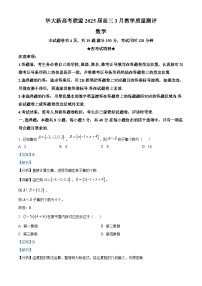 湖北省华大新高考联盟2025届高三下学期3月教学质量测评数学试题 含解析