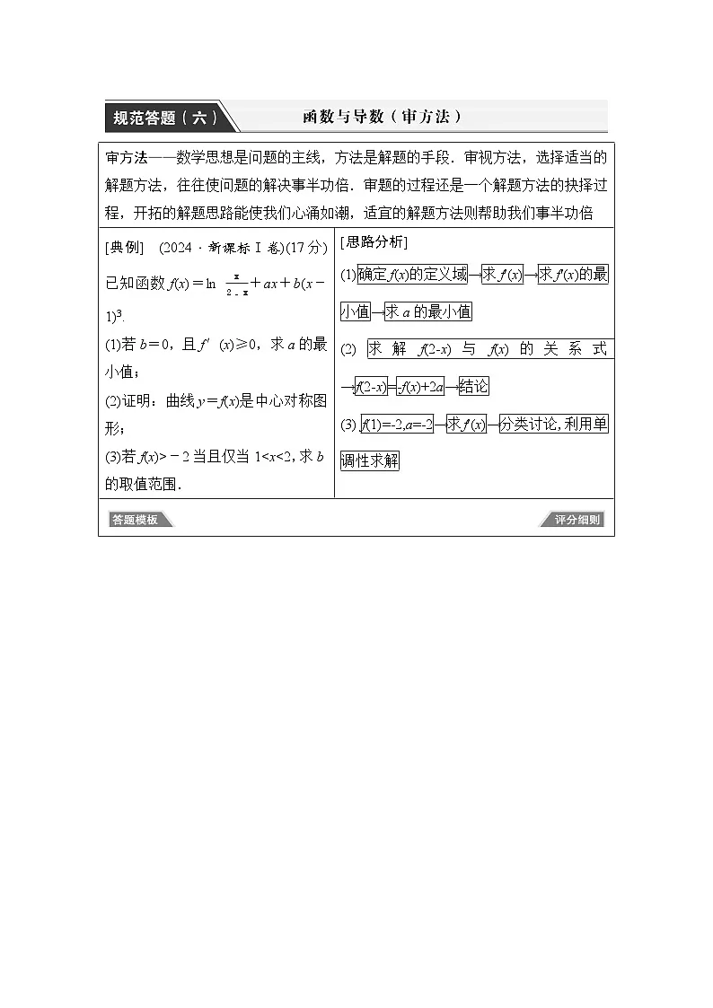 5 规范答题(六) 函数与导数(审方法)第1页