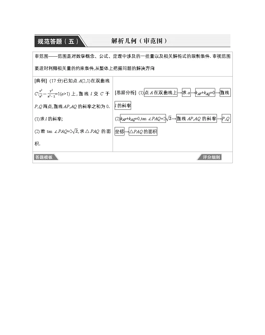 4 规范答题(五) 解析几何(审范围)第1页