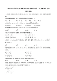 2024-2025学年江苏省南京市玄武高级中学高二下学期3月月考数学试卷（含答案）