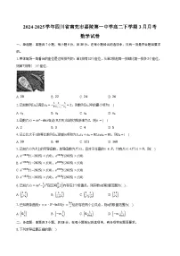 2024-2025学年四川省南充市嘉陵第一中学高二下学期3月月考数学试卷（含答案）