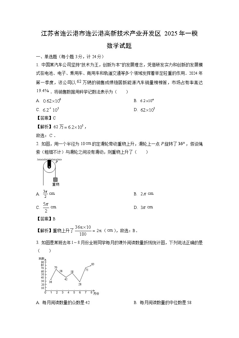 江苏省连云港市连云港高新技术产业开发区2025年高考一模数学试卷(解析版)第1页