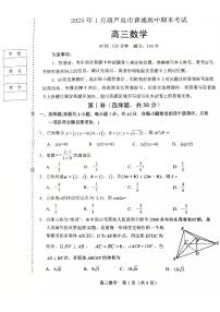 2025辽宁省葫芦岛市高三上学期期末试题 数学试卷（含答案）