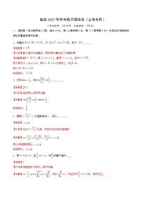 04（上海专用）-2025年高考数学模拟卷