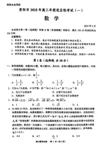 2025届贵州省贵阳市高三下学期适应性考试(一)数学试卷(含答案)