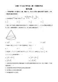2025届吉林省白城市第一中学高三一模数学试题（原卷版+解析版）