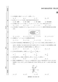 2025届山东省齐鲁名校大联考高三下学期第五次学业水平联合检测数学试卷（含答案）
