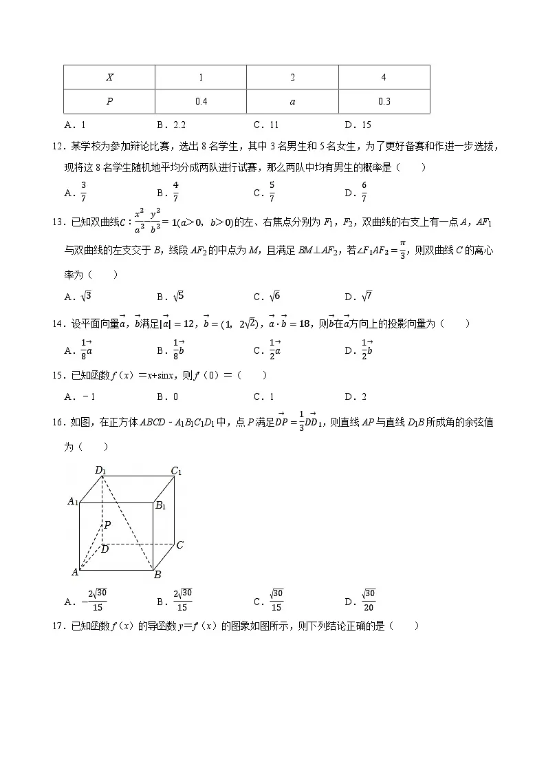 数学高二下学期精品期中模拟试卷(含详细解析)第2页