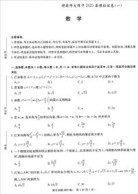 湖南省长沙市湖南师范大学附属中学2025届高三下学期模拟（一）数学试卷【含答案】
