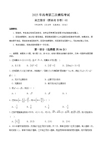2025年高考第二次模拟考试：数学（新高考Ⅱ卷02）（考试版）
