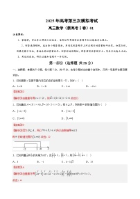 2025年高考第三次模拟考试：数学（新高考Ⅰ卷01）（解析版）