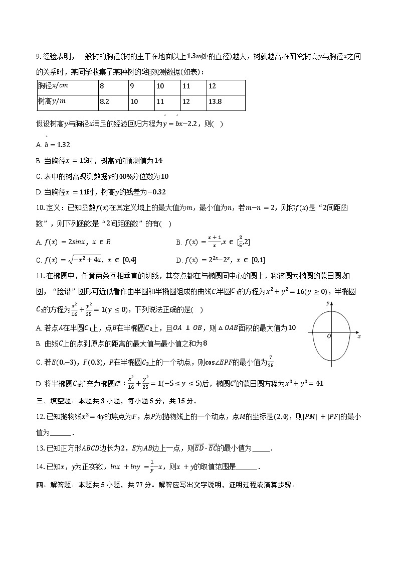 2025年青海省西宁市高考数学模拟试卷(一)(含答案)第2页