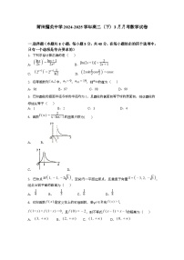 福建省莆田市莆田擢英中学2024-2025学年高二下学期3月月考 数学试卷【含答案】