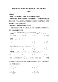 广西南宁市2025届普通高中毕业班第二次适应性考试（二模） 数学试题