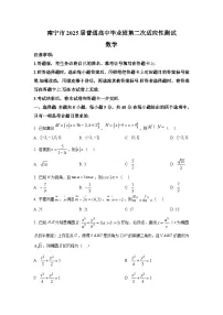 广西南宁市2025届普通高中毕业班第二次适应性考试（二模） 数学试题