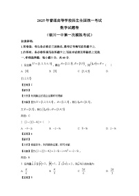 宁夏回族自治区银川一中2025届高三下学期第一次模拟考试 数学试题（含解析）