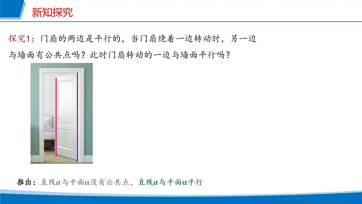 人教A版高一下册必修第二册高中数学8.5.2直线与平面平行【课件】第4页