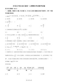 四川省泸州市泸县第五中学2023-2024学年高一上学期期末数学试题（含答案）