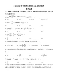 山东省威海市乳山市银滩高级中学2024-2025学年高三下学期2月月考数学试题（含解析）
