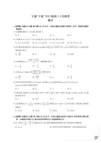 浙江省宁波十校2024-2025学年高三下学期3月联考数学试卷【含答案】