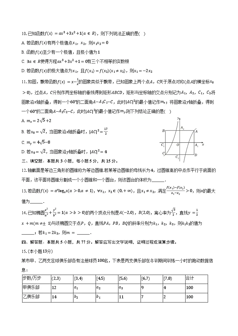 2025年山西省吕梁市高考数学二模试卷(含答案)第2页
