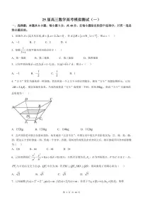 广东省中山市华南师范大学中山附属中学2025届高三下学期高考模拟测试（一）数学试题【含答案】