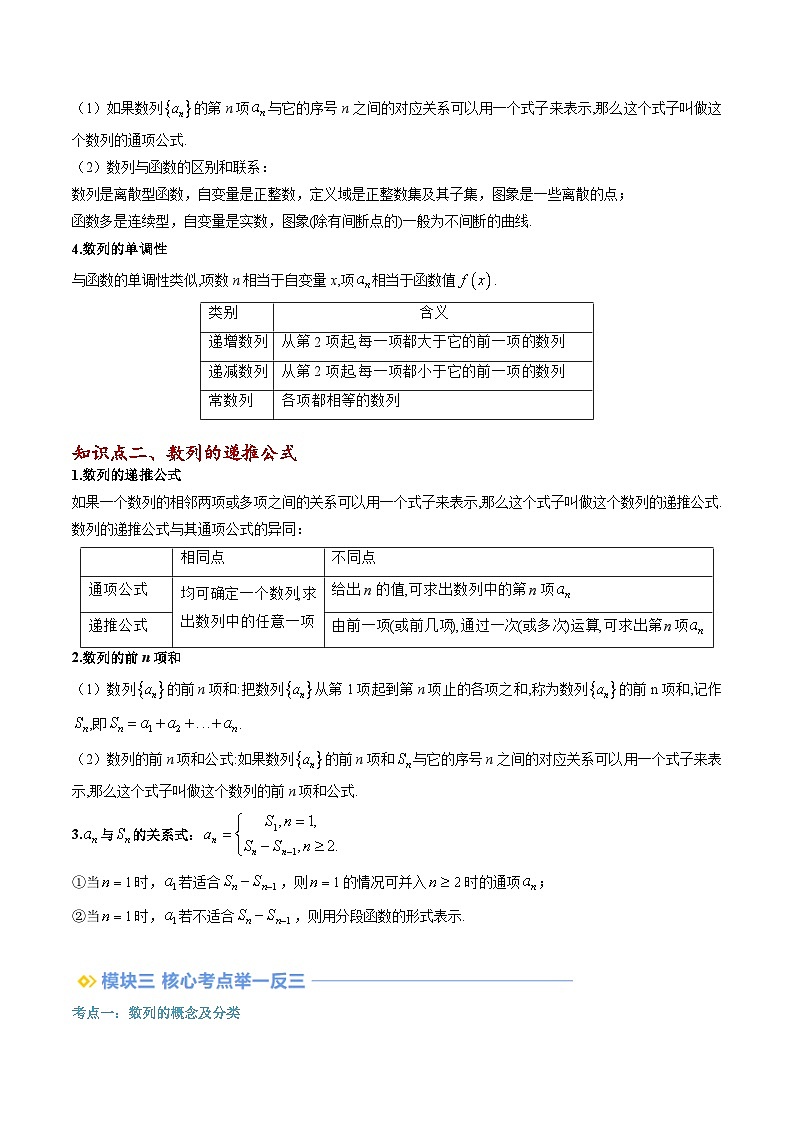 高二寒假数学自学(人教B)预习12 数列基础(九大考点)(原卷版)第2页