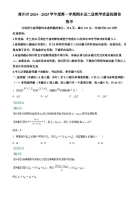 广东省潮州市2024-2025学年高二上学期期末数学试题 含解析