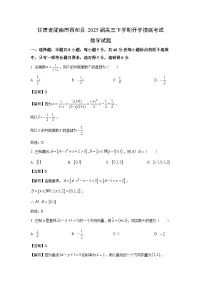 甘肃省陇南市西和县2025届高三下学期开学摸底考试数学试卷(解析版)