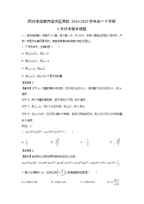 四川省成都市成华区某校2024-2025学年高一下学期3月月考数学试卷（解析版）
