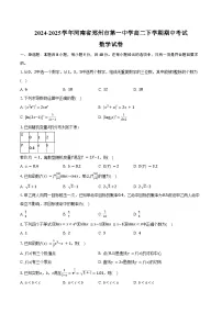 2024-2025学年河南省郑州市第一中学高二下学期期中考试数学试卷(含答案)