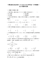 宁夏回族自治区银川一中2024−2025学年高一下学期第一次月考 数学试卷(含解析)