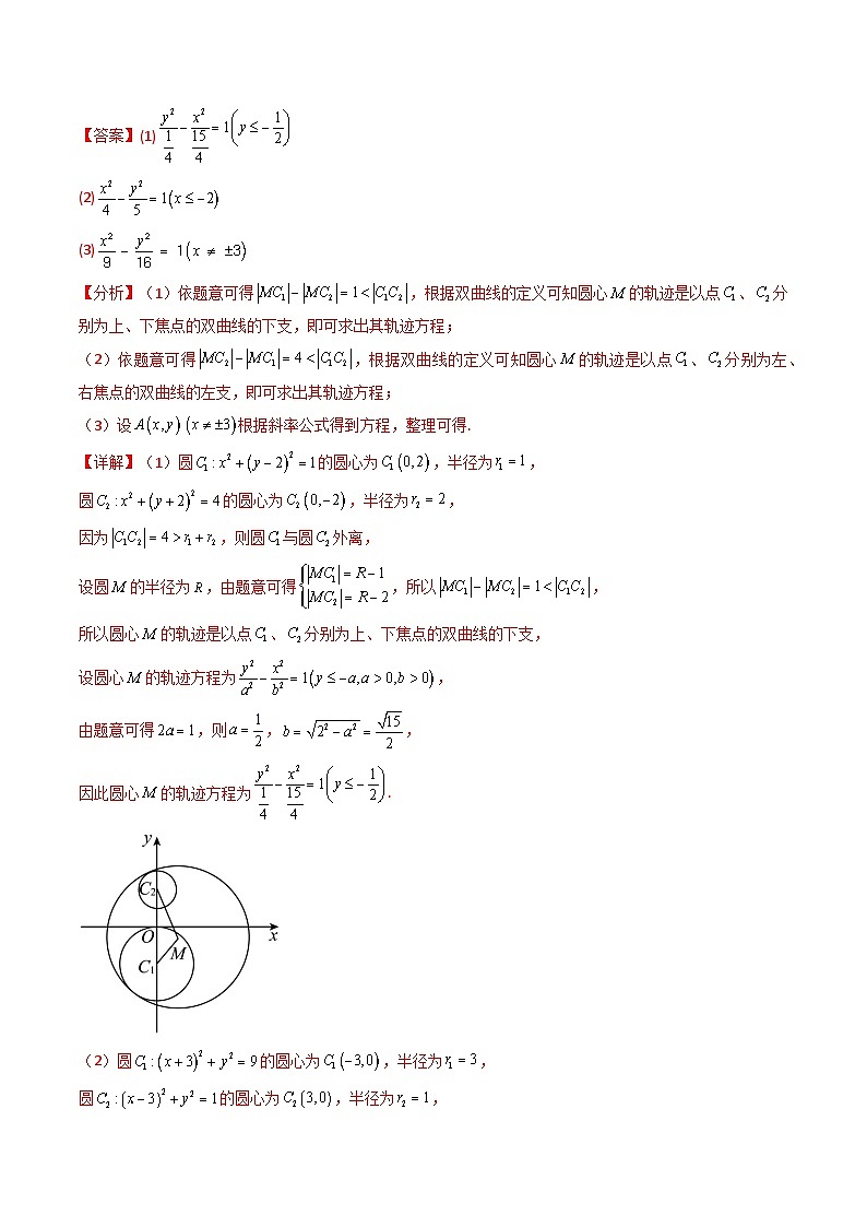 高考数学复习解答题解题思路训练 专题01 圆锥曲线中的轨迹方程问题 (典型题型归类训练) (解析版)第3页