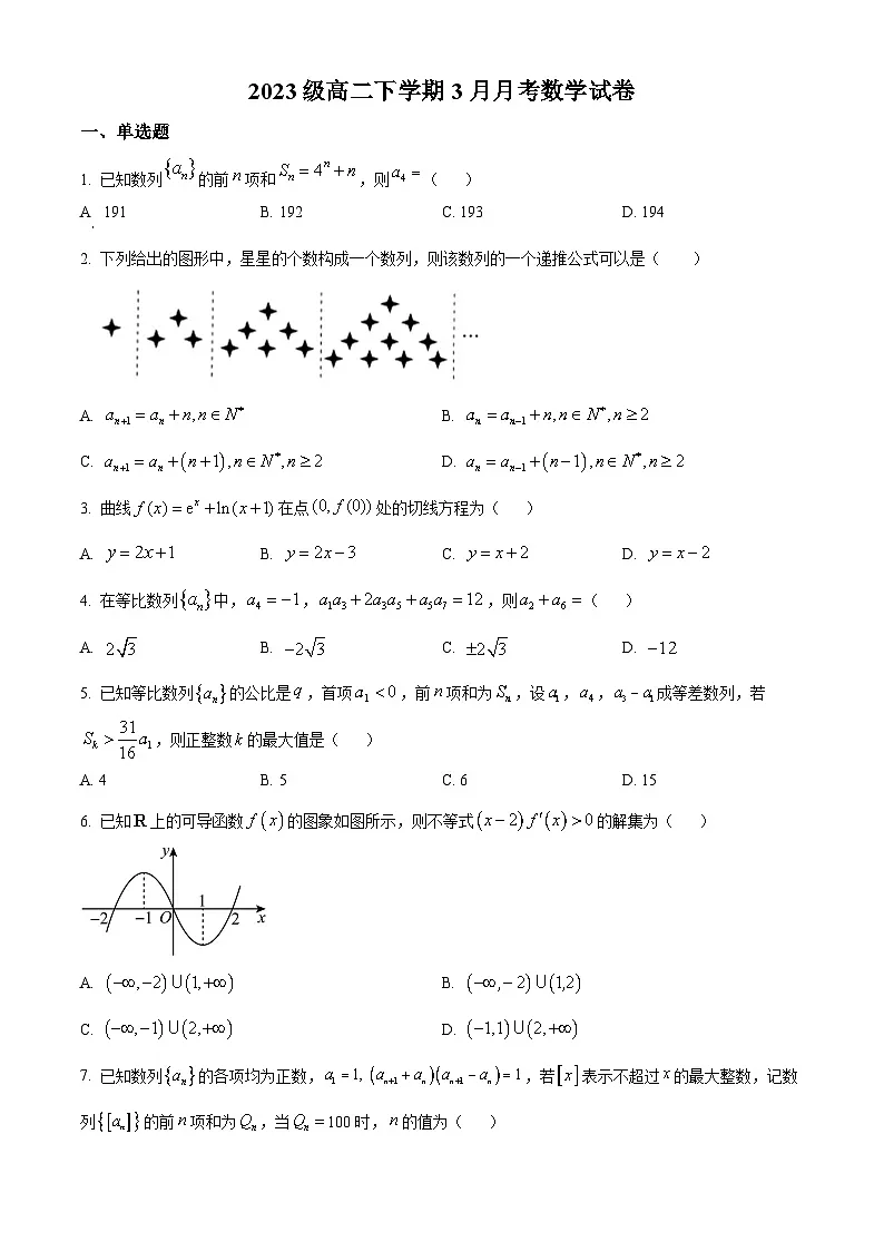 广东省佛山市顺德区第一中学2024-2025学年高二下学期3月月考数学试题(原卷版+解析版)第1页