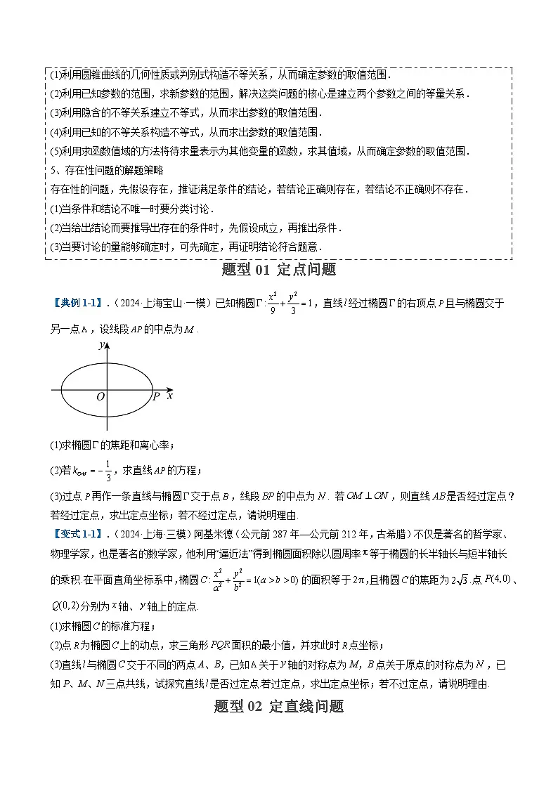 2025年高考数学二轮热点题型归纳与演练(上海专用)专题05圆锥曲线(十二大题型)(原卷版)第2页
