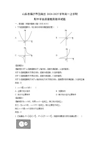 山东省临沂市莒南县2024-2025学年高一上学期阶段性学业质量检测数学试卷（解析版）