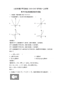 山东省临沂市莒南县2024-2025学年高一上学期阶段性学业质量检测数学试卷(解析版)