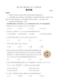 重庆市南开中学高2025届高三高考模拟第八次质量检测-数学试题+答案