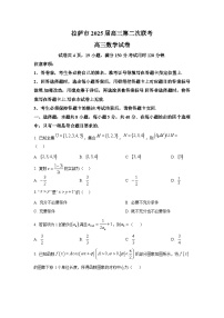 西藏自治区拉萨市2025届高三下学期第二次联考（二模） 数学试题【含答案】