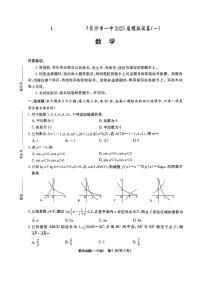 湖南省长沙市第一中学2025届高三下学期数学模拟试卷（一）（含答案）