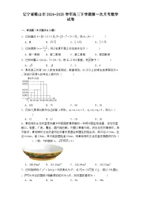 辽宁省鞍山市2024−2025学年高三下学期第一次月考 数学试卷（含解析）