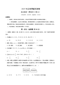 2025年高考押题预测卷：数学（新高考Ⅰ卷01）（考试版）
