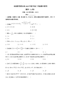 湖南省名校联考联合体2024-2025学年高二下学期期中考试数学试题（A卷）（原卷版+解析版）