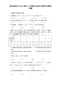 湖北省武汉市2025届高三下学期毕业生四月调研考试 数学试题（含解析）