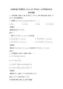 安徽省亳州市涡阳县2024-2025学年高一上学期期末联考数学试题（解析版）