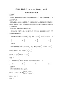 四川省攀枝花市2023-2024学年高二下学期期末考试数学试卷（解析版）