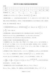 深圳中学2025届高三年级高考适应性测试数学试卷及参考答案